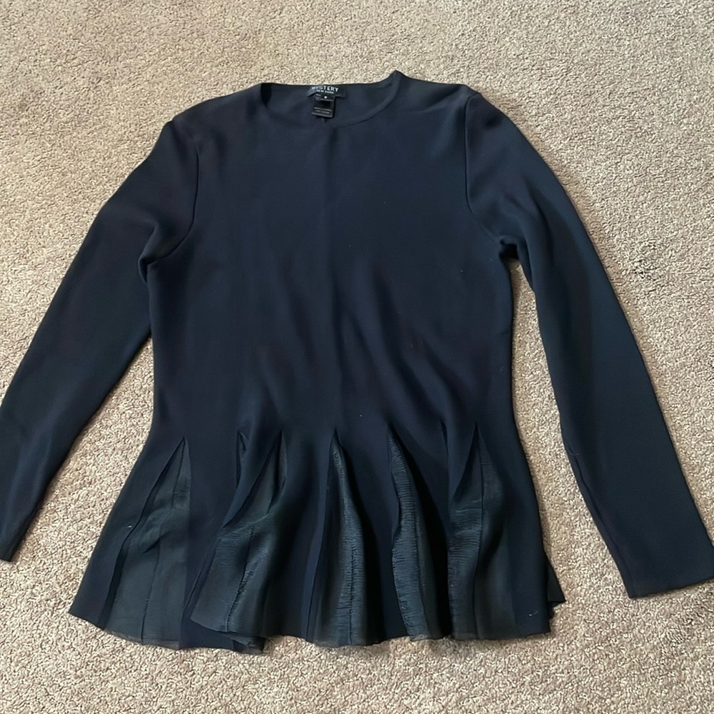 Women's Peplum Long Sleeve Top Size S